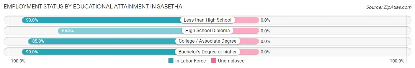 Employment Status by Educational Attainment in Sabetha
