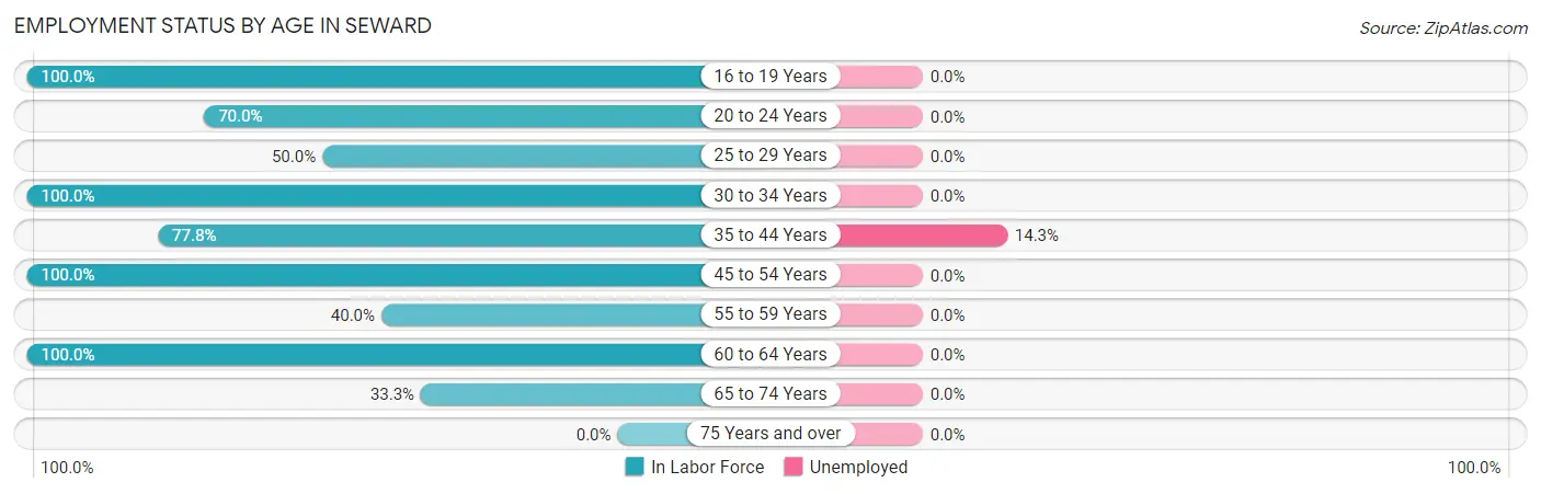 Employment Status by Age in Seward