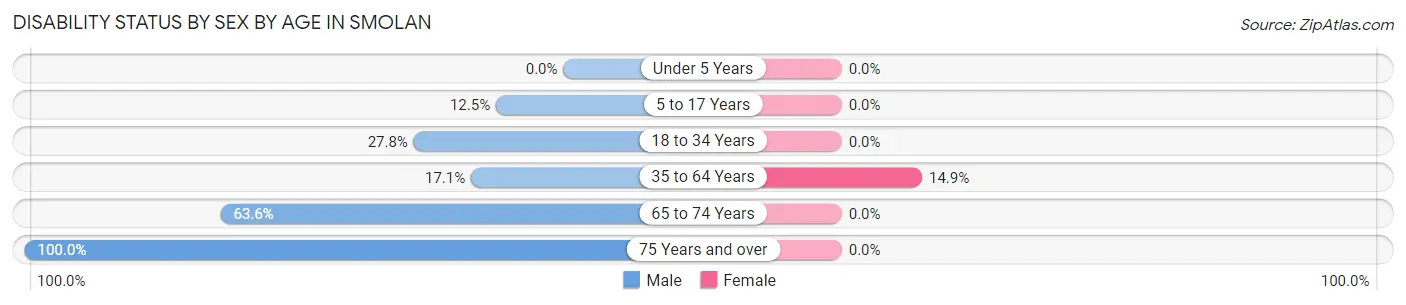 Disability Status by Sex by Age in Smolan