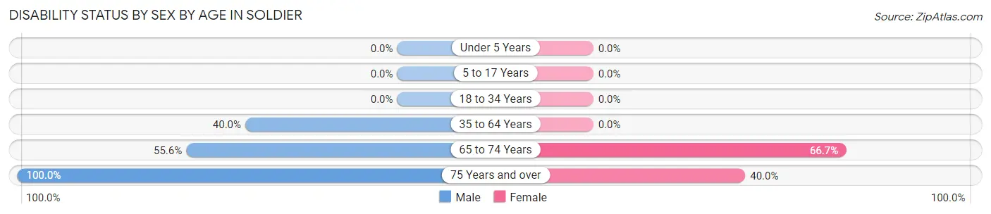 Disability Status by Sex by Age in Soldier