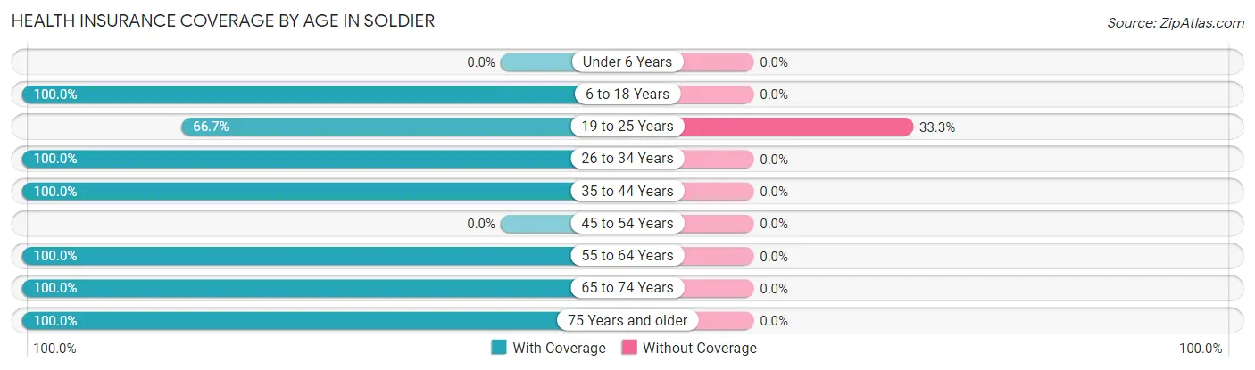 Health Insurance Coverage by Age in Soldier