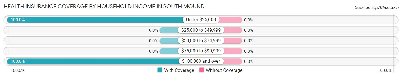 Health Insurance Coverage by Household Income in South Mound
