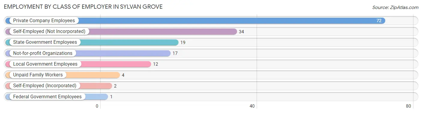 Employment by Class of Employer in Sylvan Grove