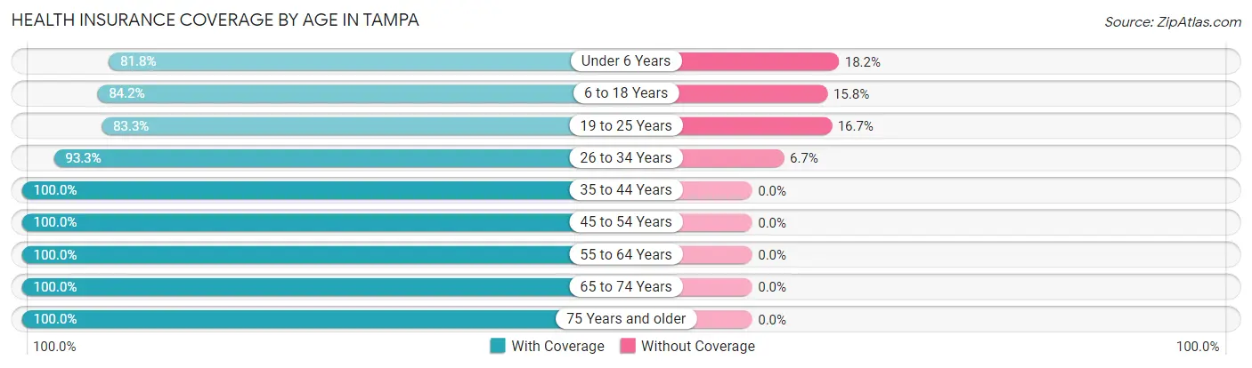 Health Insurance Coverage by Age in Tampa