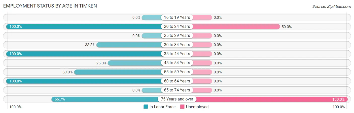 Employment Status by Age in Timken