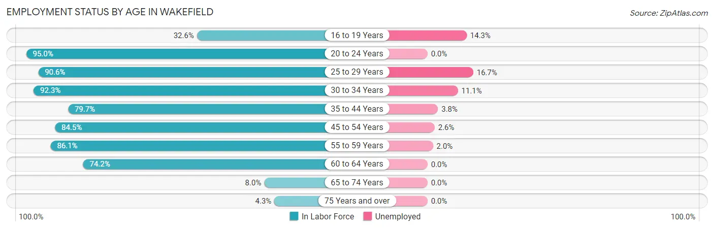 Employment Status by Age in Wakefield