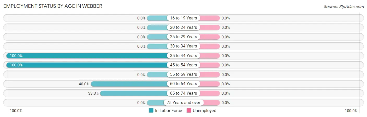 Employment Status by Age in Webber