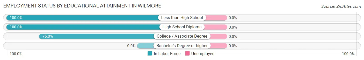 Employment Status by Educational Attainment in Wilmore