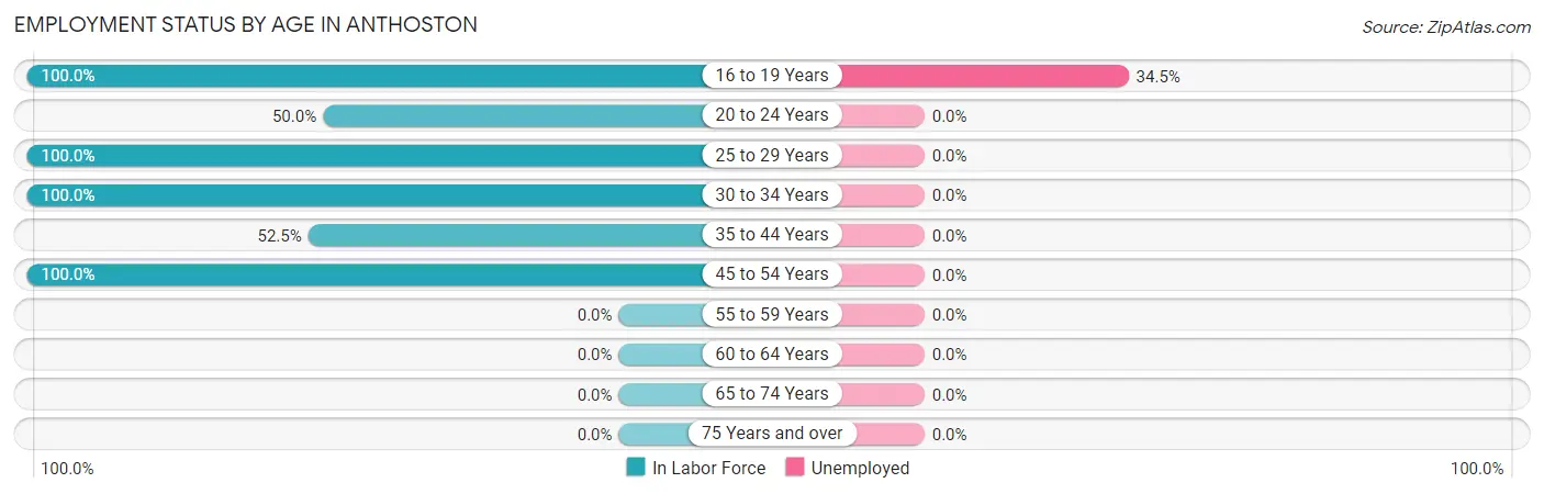 Employment Status by Age in Anthoston