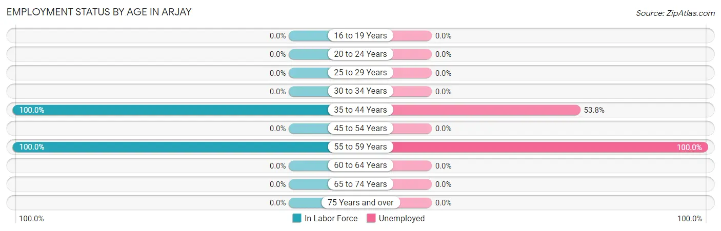 Employment Status by Age in Arjay