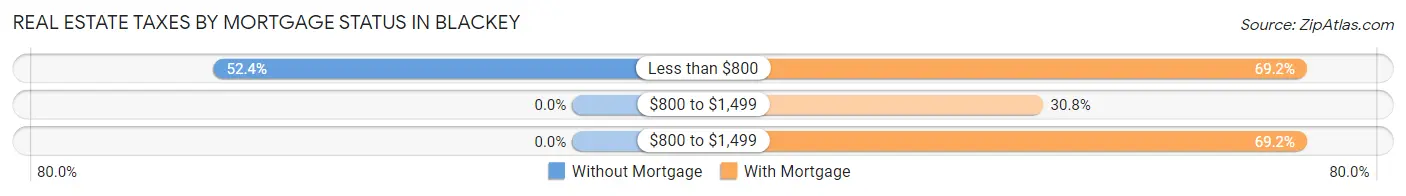 Real Estate Taxes by Mortgage Status in Blackey
