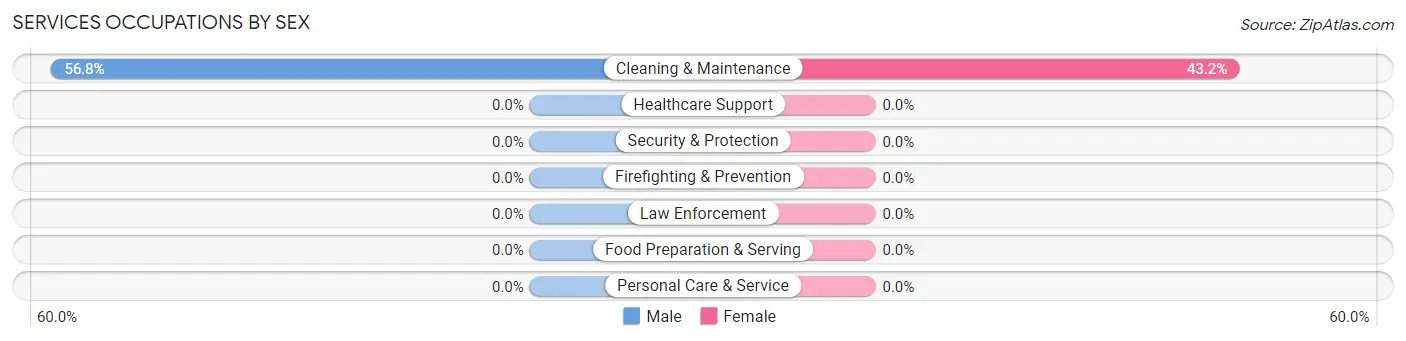 Services Occupations by Sex in Boston