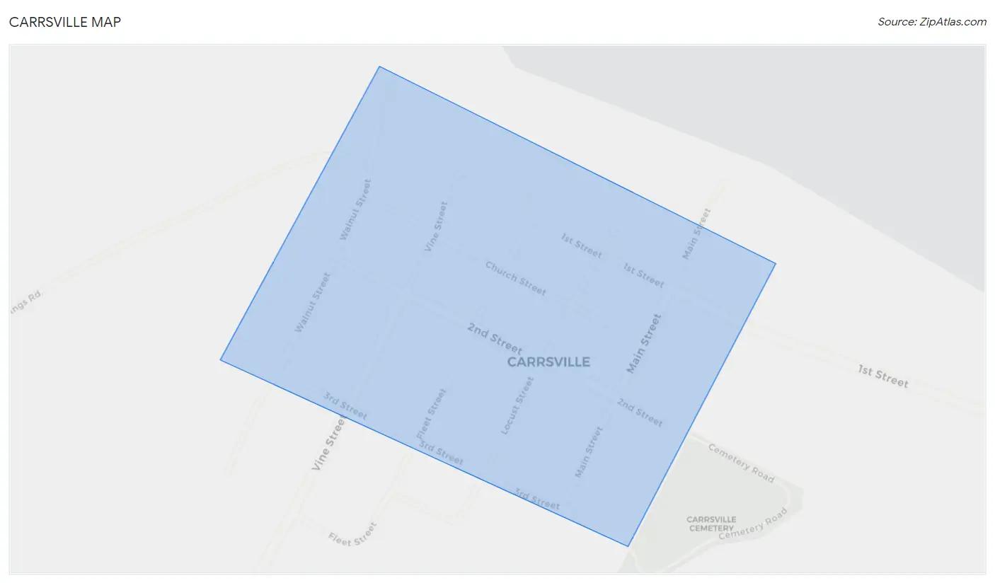 Carrsville Map