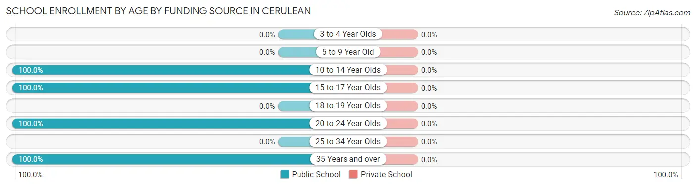 School Enrollment by Age by Funding Source in Cerulean