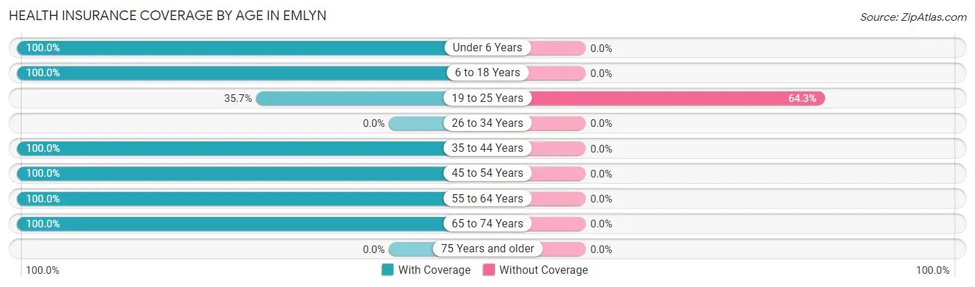 Health Insurance Coverage by Age in Emlyn