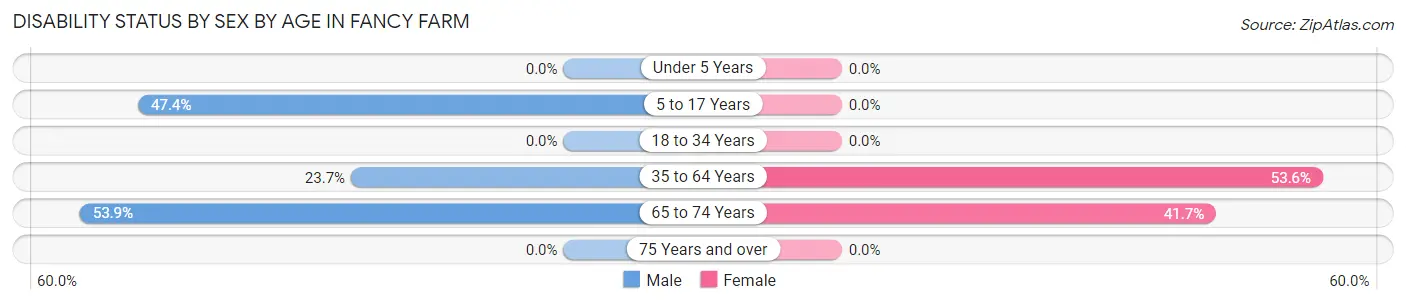Disability Status by Sex by Age in Fancy Farm