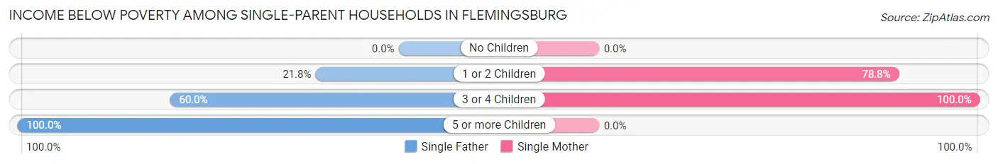 Income Below Poverty Among Single-Parent Households in Flemingsburg