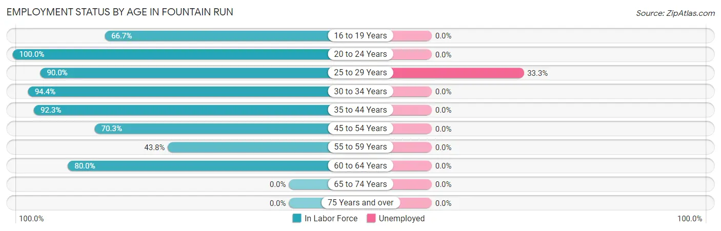 Employment Status by Age in Fountain Run