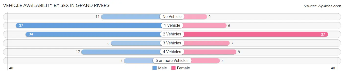 Vehicle Availability by Sex in Grand Rivers