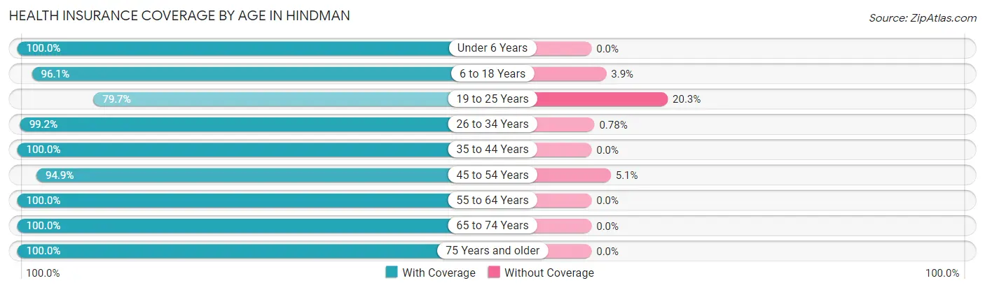 Health Insurance Coverage by Age in Hindman