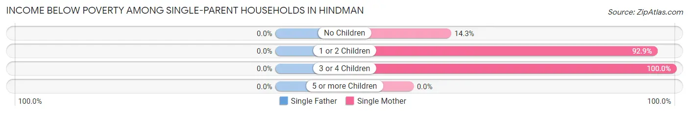 Income Below Poverty Among Single-Parent Households in Hindman