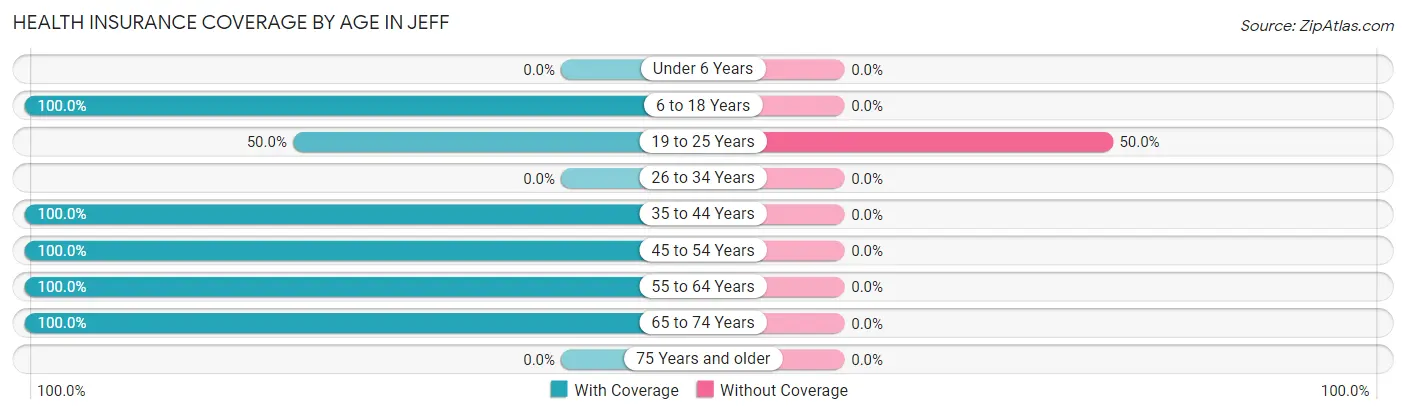 Health Insurance Coverage by Age in Jeff