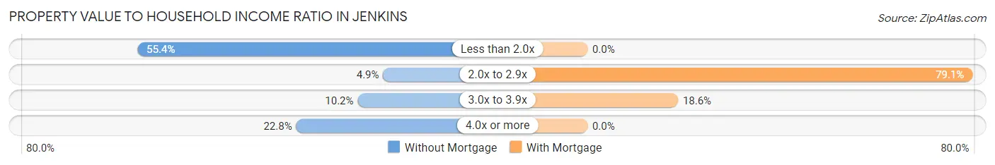 Property Value to Household Income Ratio in Jenkins