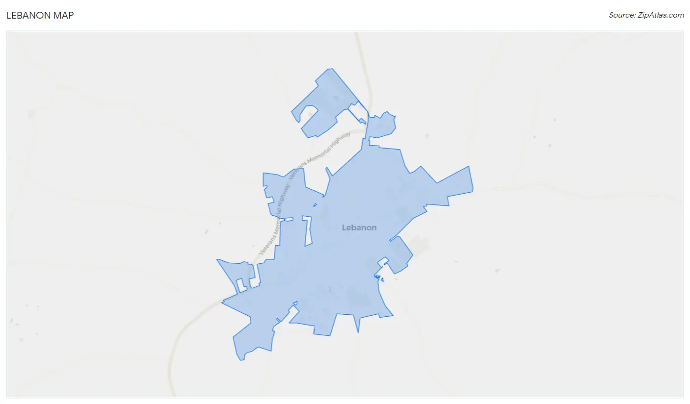 Lebanon Map