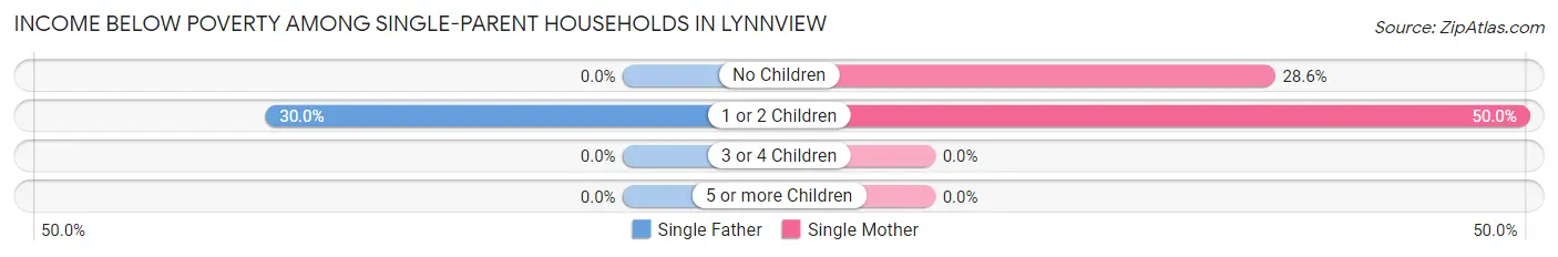 Income Below Poverty Among Single-Parent Households in Lynnview