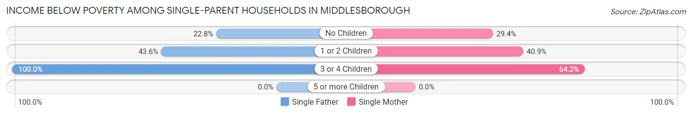 Income Below Poverty Among Single-Parent Households in Middlesborough