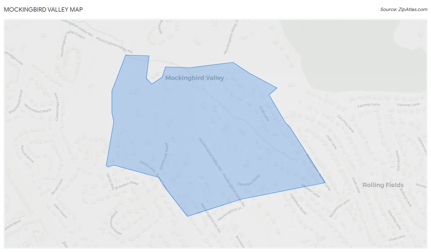 Mockingbird Valley Map