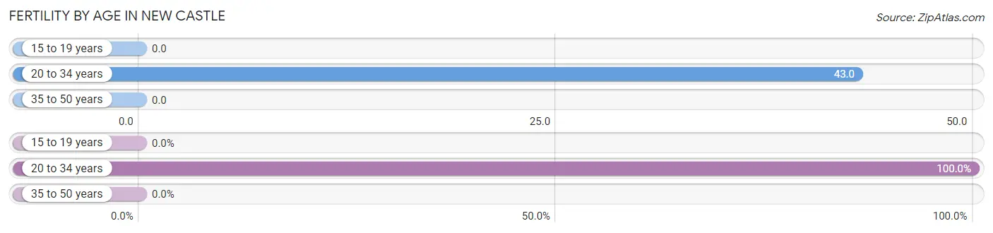 Female Fertility by Age in New Castle