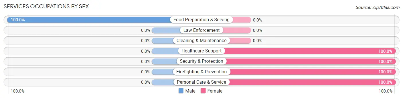 Services Occupations by Sex in Norbourne Estates