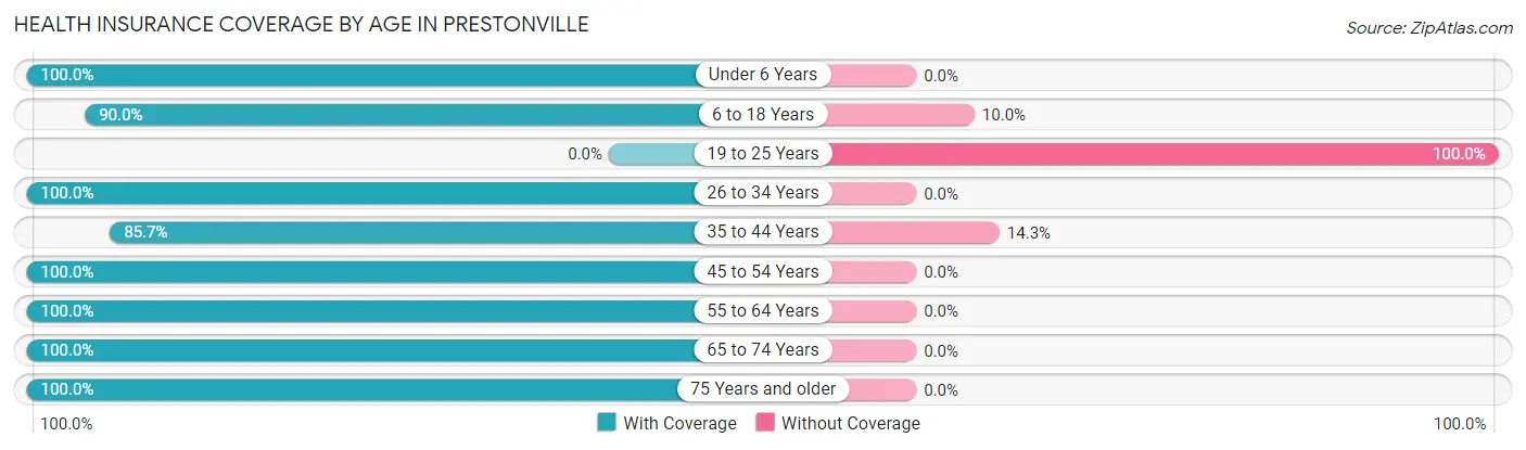 Health Insurance Coverage by Age in Prestonville