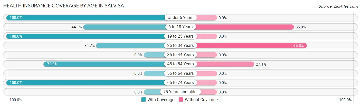 Health Insurance Coverage by Age in Salvisa