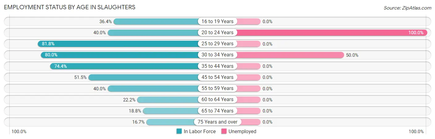 Employment Status by Age in Slaughters