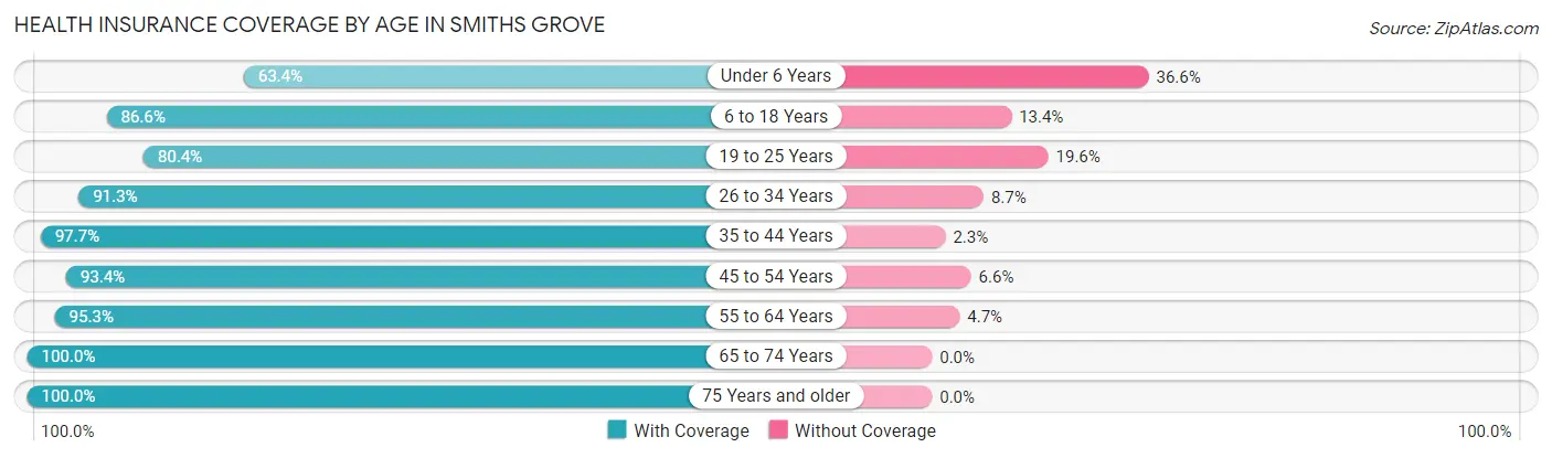 Health Insurance Coverage by Age in Smiths Grove