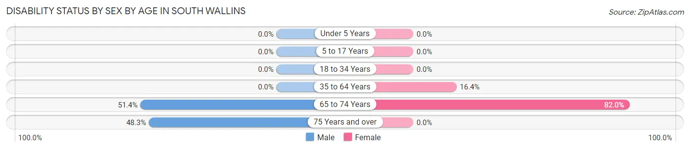 Disability Status by Sex by Age in South Wallins
