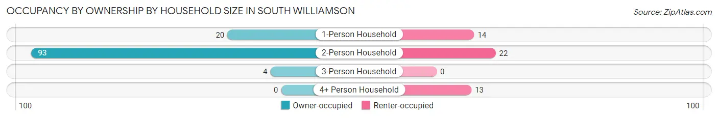 Occupancy by Ownership by Household Size in South Williamson