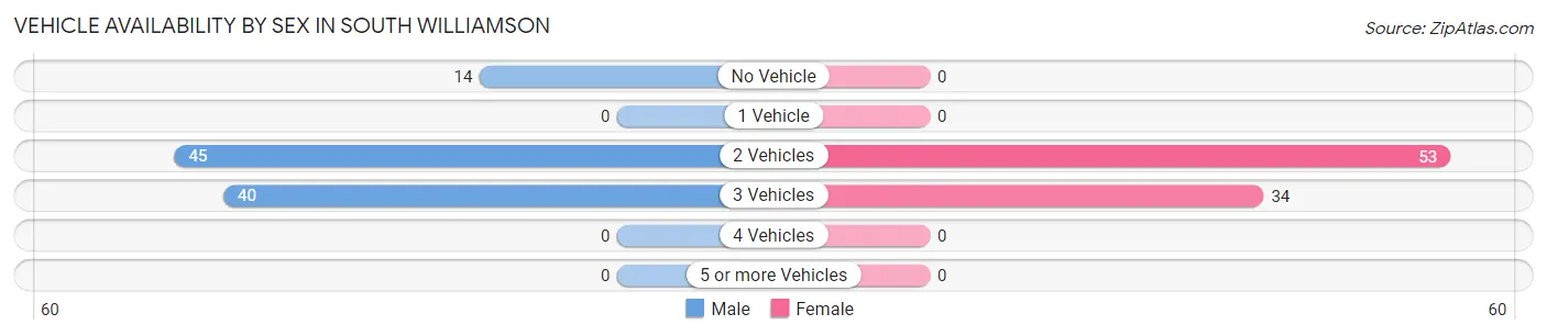 Vehicle Availability by Sex in South Williamson