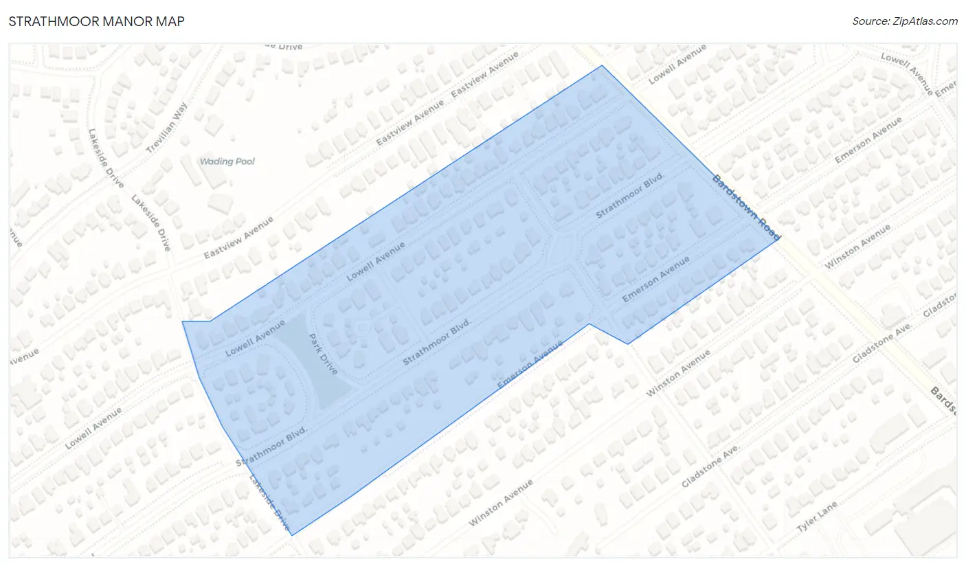 Strathmoor Manor Map