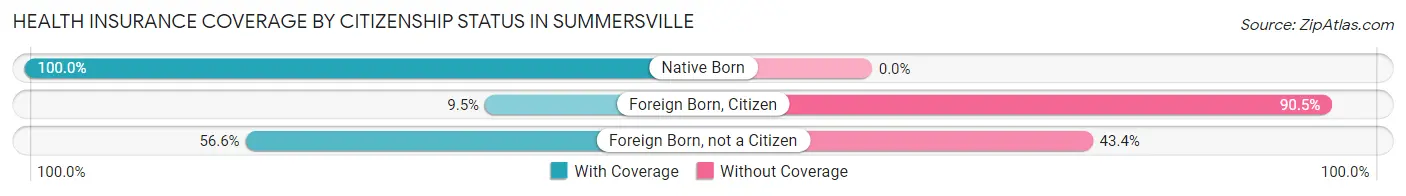 Health Insurance Coverage by Citizenship Status in Summersville