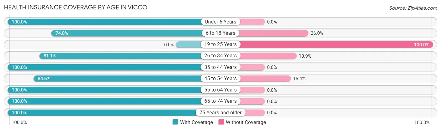 Health Insurance Coverage by Age in Vicco
