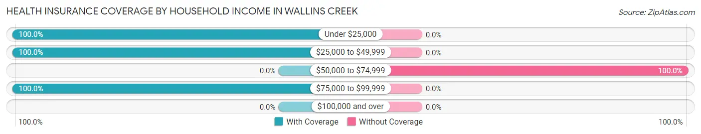 Health Insurance Coverage by Household Income in Wallins Creek