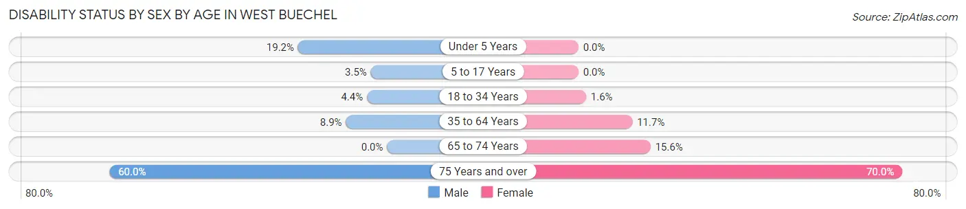Disability Status by Sex by Age in West Buechel