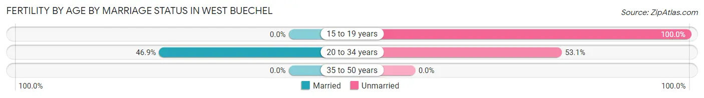 Female Fertility by Age by Marriage Status in West Buechel