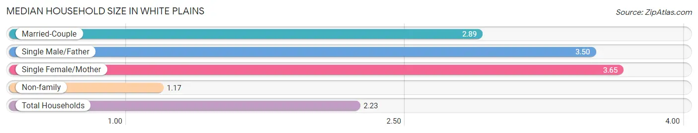 Median Household Size in White Plains