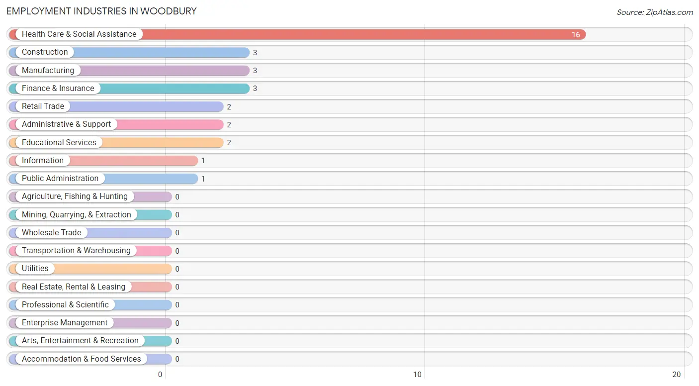 Employment Industries in Woodbury
