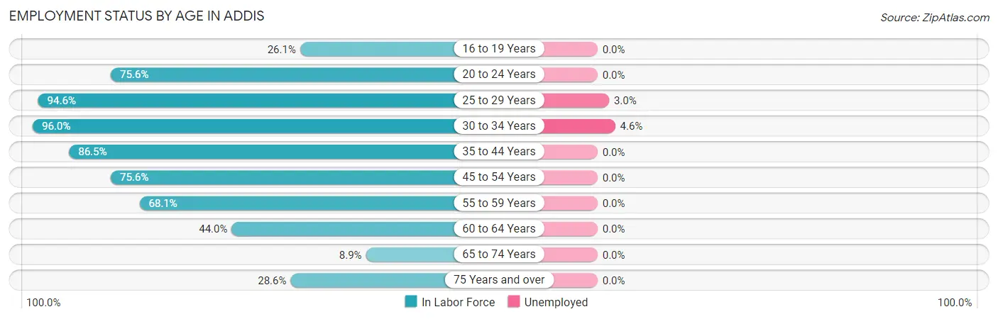 Employment Status by Age in Addis