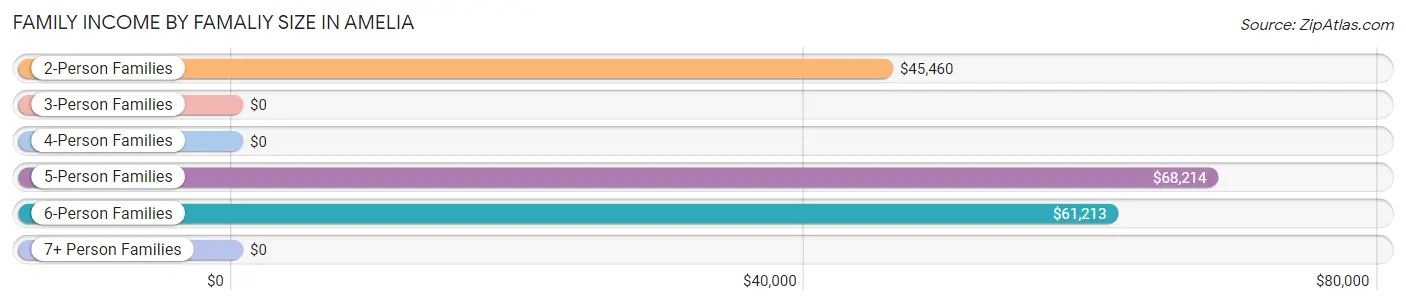 Family Income by Famaliy Size in Amelia